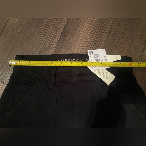 AE Dreamy Drape Woven Super High-Waisted Baggy Wide-Leg Pant - Black NWT - Picture 13 of 14